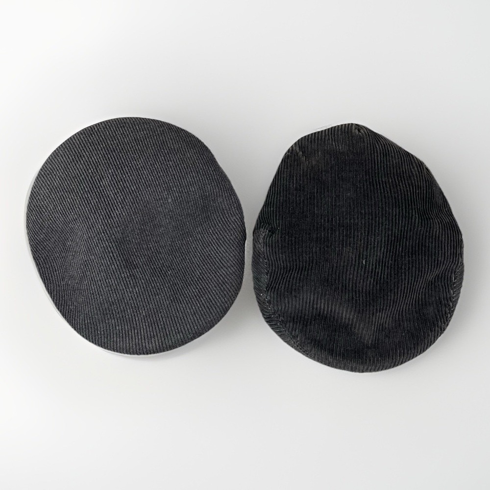 Vintage Kangol Men's Black & Dark Gray Hat Corduroy Made In UK - Size Medium